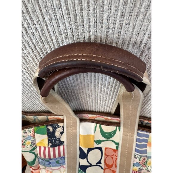 Coach Hampton Weekend Tote Bag Patchwork Handbag Purse Satchel Y2K - Picture 16 of 16